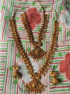 Jewellery Set - Long Haaram, Short Neclace, Jhumka
