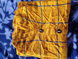 Yellow Plaid Blouse