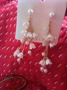 Floral Drop Earrings Korean