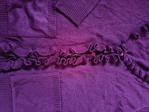 Cute Purple Ruffle Cardigan