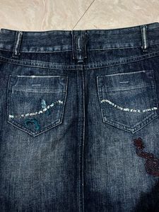 Vintage Embroidered Mini Skirt
