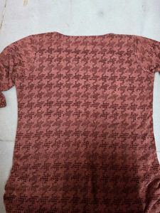 Patterned Long Sleeve Top