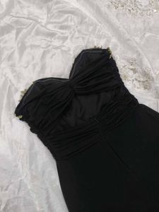 Black Strapless Gown