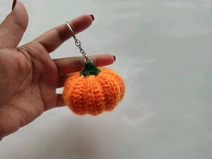 Crochet Pumpkin Keychain