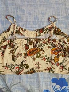 Boho Chic Paisley Crop Top Bust 36 -38 in