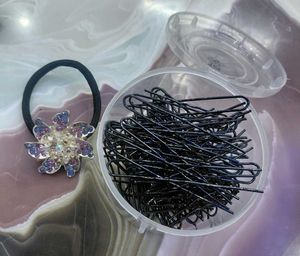 fancy rubber band and 150 bun pins