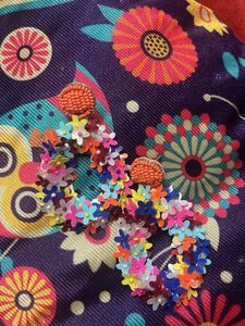 Floral Hoop Earrings