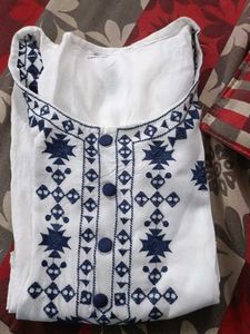 White Embroidered Kurta