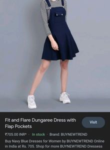 Navy Blue Dungaree dress