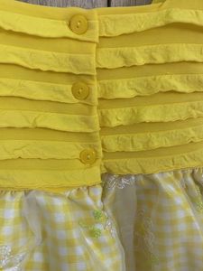 Yellow Gingham Flower Girl Dress