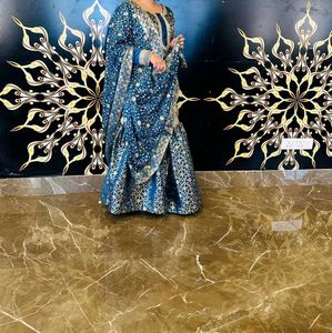 Elegant Blue Sharara Suit