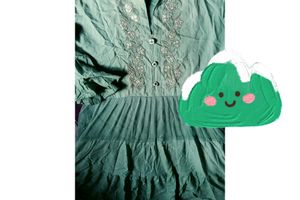 Embroidered Green Kurta