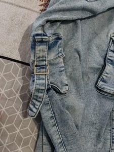 Light Wash Cargo Jeans