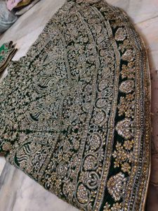 Dark Green Very Beutiful Lehanga Available ✨🔥