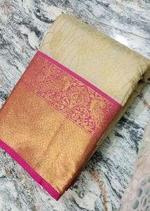 Kanjeevaram Banarasi Pure Silk Satin Border Saree