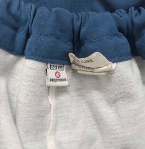 Blue Pleated Shorts