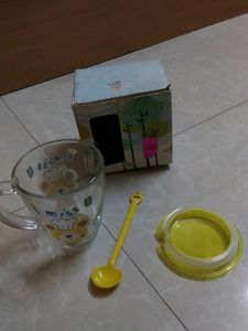 Glass Mag With Lead &amp; Spoon
