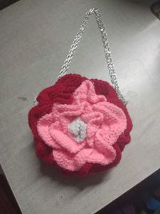 Woolen Red Rose Hand Bag 🌹