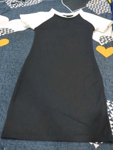 Black &amp; White Raglan Dress