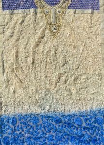 Embroidered Semi-Stitched Kurta