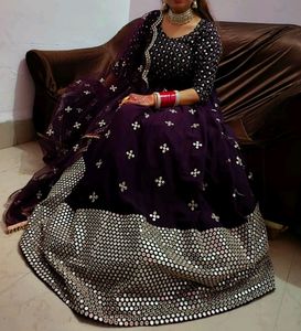 Lehnga Set Purpule Double Shaded