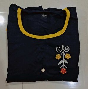 Elegant Black  &amp; Yellow Dress