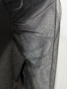 Black Balloon Sleeves Top