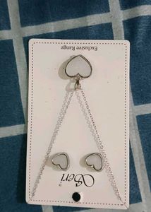 Heart Necklace &amp; Earring Set