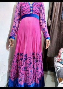 Elegant Pink Ethnic Gown new wdt tag