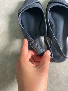 Blue Slingback Flats