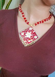 Red &amp; Gold Statement Jewelry Set