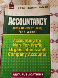 D.K. Goel Accountancy Class 12 – Volume II (NPO)