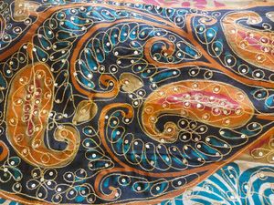 Embroidered MUSLIN SATIN SAREE