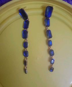 Blue Stone Dangle Earrings