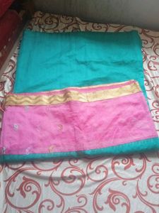 Pink With green Golden border