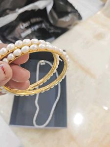 💯 Authentic Pearl Jewelry Set With Bangles