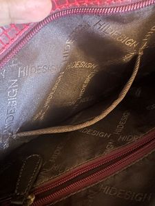 Hidesign-Cherry Red &amp; Chocolate Original Bag