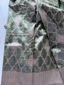 Unused Organza Green Saree