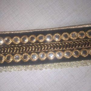 Black and gold finishing embroidery Lace🖤