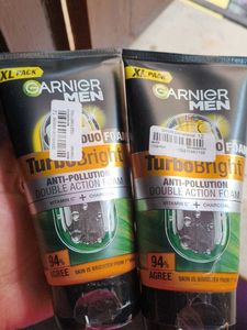 Garnier Men TurboBright Duo Foam 2qty