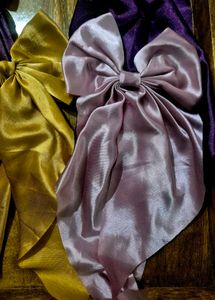 Satin Hair Bows - Set of Five