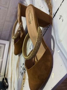Brown Heeled Sandals