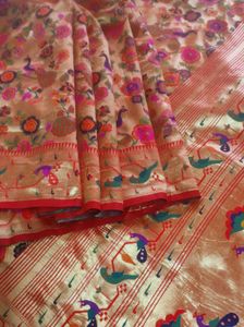 Red Paithani Saree