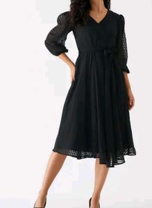 Elegant Black Wrap Dress