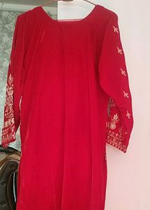 Xl Size Red Velvet Suit.fixed Price..