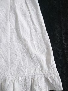Embroided White Dress