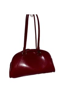 Red Baguette Shoulder Bag
