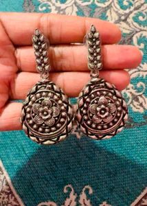 Silver Tone Drop Earrings