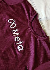 Maroon Crop Top