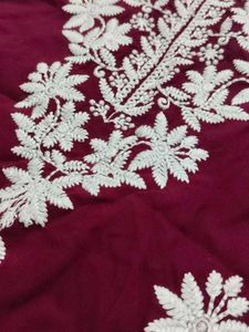 Purple Chikankari Kurti